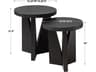 Uttermost Nadette Round Wood Dark Espresso End Table
