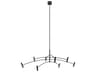 Visual Comfort Modern Aerial 1-Light Matte Black Chandelier