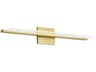 Visual Comfort Modern Span 1-Light Plated Brass Vanity Light