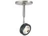 Visual Comfort Modern Brim 1-Light Satin Nickel Black Round Spot Light