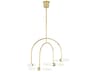 Visual Comfort Modern Calumn 4-Light Natural Brass Chandelier