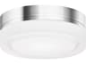 Visual Comfort Modern Cirque 1-Light Chrome Flush Mount
