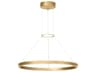 Visual Comfort Modern Fiama 1-Light Plated Brass Round Pendant