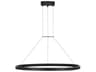 Visual Comfort Modern Fiama 1-Light Black Round Pendant