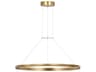 Visual Comfort Modern Fiama 1-Light Plated Brass Round Pendant