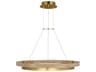 Visual Comfort Modern Grace 1-Light Hand Rubbed Antique Brass Natural Oak Pendant