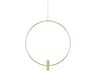 Visual Comfort Modern Layla 1-Light Natural Brass Round Pendant