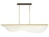 Visual Comfort Modern Nyra 3-Light Plated Brass Island Pendant