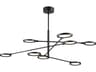 Visual Comfort Modern Spectica 8-Light Matte Black Island Pendant