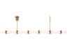 Visual Comfort Modern Wit 1-Light Aged Brass Cylinder Linear Island Pendant
