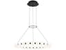 Visual Comfort Modern Orbet 1-Light Nightshade Black Round Chandelier