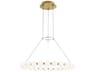 Visual Comfort Modern Orbet 1-Light Natural Brass Round Chandelier