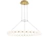 Visual Comfort Modern Orbet 1-Light Natural Brass Round Chandelier
