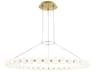 Visual Comfort Modern Orbet 1-Light Natural Brass Round Chandelier