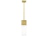 Visual Comfort Modern Kulma 1-Light Natural Brass Linear Mini Pendant