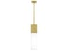 Visual Comfort Modern Kulma 1-Light Natural Brass Linear Mini Pendant