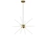 Visual Comfort Modern Photon 1-Light Aged Brass Sputnik Chandelier