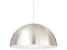 Visual Comfort Modern Powell Street 1-Light Satin Nickel White Dome Mini Pendant