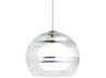 Visual Comfort Modern Sedona 1-Light Satin Nickel Clear Globe Mini Pendant