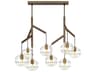 Visual Comfort Modern Sedona 8-Light Aged Brass Globe Island Pendant