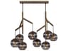 Visual Comfort Modern Sedona 8-Light Aged Brass Globe Island Pendant