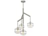 Visual Comfort Modern Sedona 4-Light Satin Nickel Globe Chandelier