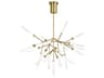 Visual Comfort Modern Spur 25-Light Aged Brass Chandelier