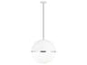 Visual Comfort Modern Akova 1-Light White Chrome Globe Pendant
