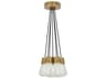 Visual Comfort Modern Alva 7-Light Natural Brass Pendant