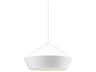 Visual Comfort Modern Brummel 1-Light Satin Nickel White Pendant