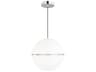 Visual Comfort Modern Hanea 1-Light Chrome Globe Pendant