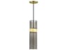 Visual Comfort Modern Manette 1-Light Natural Brass Cylinder Mini Pendant