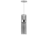 Visual Comfort Modern Manette 1-Light Satin Nickel Cylinder Mini Pendant