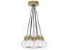 Visual Comfort Modern Mina 7-Light Natural Brass Globe Pendant