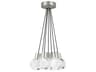 Visual Comfort Modern Mina 7-Light Satin Nickel Globe Pendant