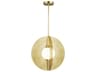 Visual Comfort Modern Orbel 1-Light Natural Brass Geometric Pendant