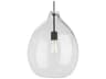 Visual Comfort Modern Quinton 1-Light Black Clear Pendant