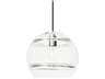 Visual Comfort Modern Sedona 1-Light Satin Nickel Clear Globe Mini Pendant