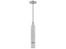 Visual Comfort Modern Sottile 1-Light Polished Stainless Steel Cylinder Mini Pendant