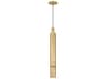 Visual Comfort Modern Sottile 1-Light Natural Brass Cylinder Mini Pendant