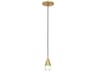 Visual Comfort Modern Cupola 1-Light Natural Brass Mini Pendant