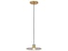 Visual Comfort Modern Eaves 1-Light Natural Brass Mini Pendant