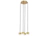 Visual Comfort Modern Gable 4-Light Natural Brass Mini Pendant
