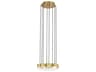 Visual Comfort Modern Gable 8-Light Natural Brass Mini Pendant