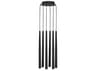 Visual Comfort Modern Pylon 6-Light Nightshade Black Linear Mini Pendant