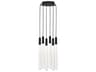 Visual Comfort Modern Pylon 6-Light Nightshade Black Linear Mini Pendant