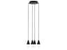 Visual Comfort Modern Turret 4-Light Nightshade Black Mini Pendant