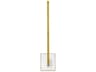 Visual Comfort Modern Klee 1-Light Natural Brass White Marble Wall Sconce