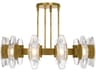 Visual Comfort Modern Wythe 12-Light Plated Brass Chandelier