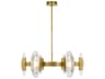 Visual Comfort Modern Wythe 6-Light Plated Brass Chandelier